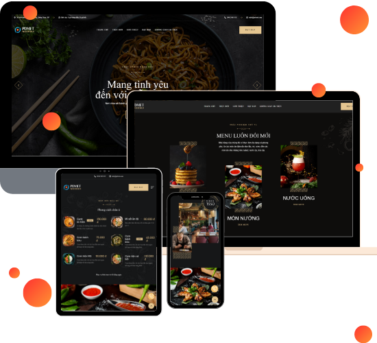 Thiết kế website nhà hàng, gym chuyên nghiệp đẹp mắt tại Pháo Đài Việt
